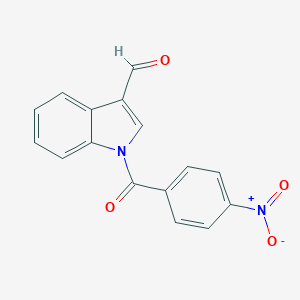 molecular formula C16H10N2O4 B170190 1-(4-Nitrobenzoyl)-1H-indole-3-carbaldehyde CAS No. 126592-77-6