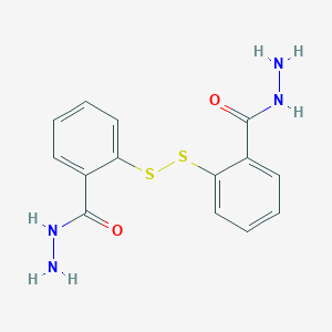 molecular formula C14H14N4O2S2 B170202 Benzoic acid, 2,2'-dithiobis-, dihydrazide CAS No. 1160-68-5