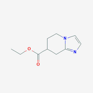 molecular formula C10H14N2O2 B170207 Ethyl 5,6,7,8-tetrahydroimidazo[1,2-a]pyridine-7-carboxylate CAS No. 139183-96-3
