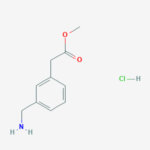 molecular formula C10H14ClNO2 B170208 Methyl 2-(3-(aminomethyl)phenyl)-acetate hydrochloride CAS No. 197792-60-2