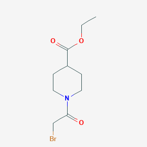 molecular formula C10H16BrNO3 B170219 Ethyl 1-(2-bromoacetyl)piperidine-4-carboxylate CAS No. 102302-12-5