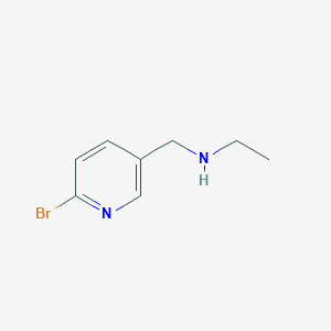 molecular formula C8H11BrN2 B170230 N-((6-Bromopyridin-3-yl)methyl)ethanamine CAS No. 120740-05-8