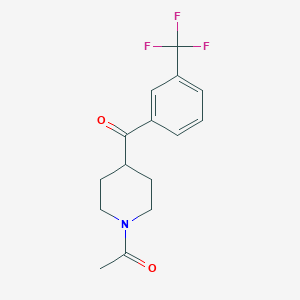 molecular formula C15H16F3NO2 B017024 1-Acetyl-4-(3-trifluoromethylbenzoyl)-piperidine CAS No. 61714-98-5