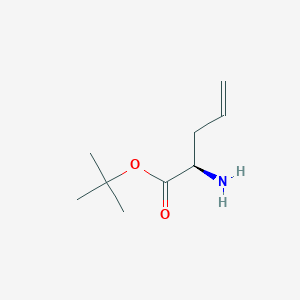 molecular formula C9H17NO2 B170245 (R)-2-Amino-4-pentenoic acid T-butyl ester CAS No. 199588-89-1