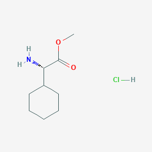 molecular formula C9H18ClNO2 B170248 (S)-Methyl 2-amino-2-cyclohexylacetate hydrochloride CAS No. 14328-63-3