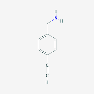 molecular formula C9H9N B170253 (4-Ethynylphenyl)methanamine CAS No. 197844-23-8