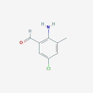 molecular formula C8H8ClNO B170254 2-氨基-5-氯-3-甲基苯甲醛 CAS No. 151446-29-6