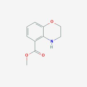molecular formula C10H11NO3 B170257 Methyl 3,4-dihydro-2h-benzo[b][1,4]oxazine-5-carboxylate CAS No. 121591-81-9