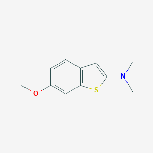 molecular formula C11H13NOS B170258 Benzo[b]thiophen-2-amine, 6-methoxy-N,N-dimethyl- CAS No. 111359-29-6