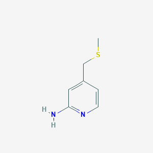 molecular formula C7H10N2S B170267 4-((Methylthio)methyl)pyridin-2-amine CAS No. 179554-98-4