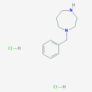 molecular formula C12H20Cl2N2 B170269 1-Benzyl-1,4-diazepane dihydrochloride CAS No. 199672-26-9