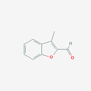 molecular formula C10H8O2 B170273 2-Benzofurancarboxaldehyde, 3-methyl- CAS No. 1199-07-1