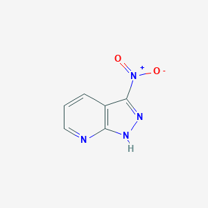 molecular formula C6H4N4O2 B170278 3-Nitro-1H-pyrazolo[3,4-b]pyridine CAS No. 116855-00-6