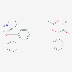molecular formula C27H29NO5 B170286 (2S)-2-Acetyloxy-2-phenylacetic acid;diphenyl-[(2S)-pyrrolidin-2-yl]methanol CAS No. 112068-08-3