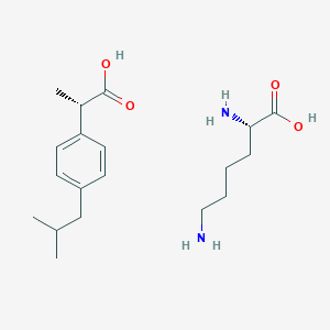 molecular formula C19H32N2O4 B017029 Dexibuprofen lysine anhydrous CAS No. 113403-10-4
