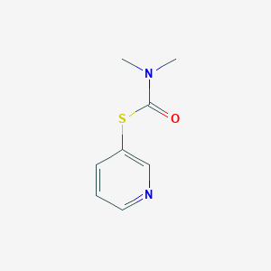 molecular formula C8H10N2OS B170292 N,N-dimethyl-1-(pyridin-3-ylsulfanyl)formamide CAS No. 13511-89-2