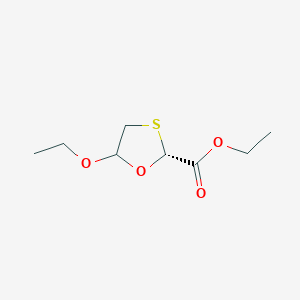 molecular formula C8H14O4S B170300 Ethyl (2R)-5-ethoxy-1,3-oxathiolane-2-carboxylate CAS No. 196871-01-9