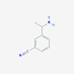 molecular formula C9H10N2 B170319 3-(1-Aminoethyl)benzonitrile CAS No. 153994-67-3
