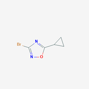 molecular formula C5H5BrN2O B170325 3-Bromo-5-cyclopropyl-1,2,4-oxadiazole CAS No. 121562-08-1