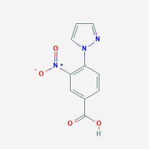molecular formula C10H7N3O4 B170336 3-Nitro-4-(1H-pyrazol-1-YL)benzoic acid CAS No. 162848-25-1