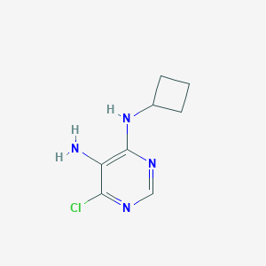 molecular formula C8H11ClN4 B170341 6-Chloro-4-N-cyclobutylpyrimidine-4,5-diamine CAS No. 132332-63-9