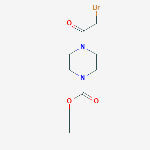 molecular formula C11H19BrN2O3 B170349 Tert-butyl 4-(2-bromoacetyl)piperazine-1-carboxylate CAS No. 112257-12-2