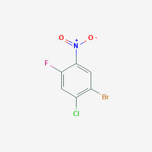molecular formula C6H2BrClFNO2 B170350 1-溴-2-氯-4-氟-5-硝基苯 CAS No. 111010-08-3