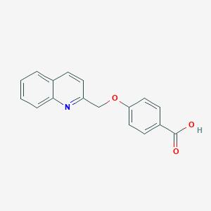 B170386 4-(quinolin-2-ylmethoxy)benzoic Acid CAS No. 123724-16-3