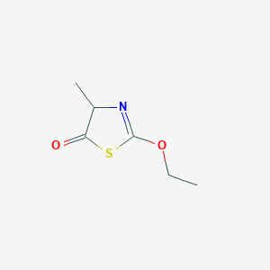 molecular formula C6H9NO2S B170388 2-ethoxy-4-methyl-4H-1,3-thiazol-5-one CAS No. 199447-19-3