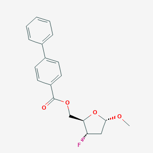 Methyl-2,3-dideoxy-3-fluoro-5-O-(4-phenylbenzoyl)-alpha-D-erythro-pentofuranoside