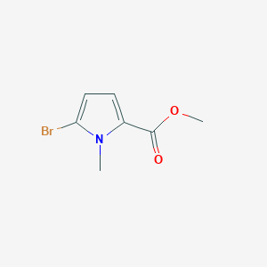 molecular formula C7H8BrNO2 B170421 Methyl 5-bromo-1-methyl-1H-pyrrole-2-carboxylate CAS No. 1196-07-2
