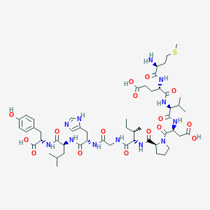 molecular formula C53H80N12O16S B170457 H-Met-Glu-Val-Asp-Pro-Ile-Gly-His-Leu-Tyr-OH CAS No. 178243-46-4