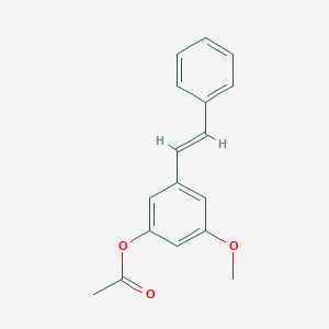molecular formula C17H16O3 B017047 (E)-3-Acetoxy-5-methoxystilbene 