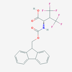 (2S)-2-(9H-fluoren-9-ylmethoxycarbonylamino)-4,4,4-trifluoro-3-(trifluoromethyl)butanoic acid