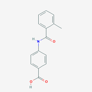 molecular formula C15H13NO3 B170493 4-[(2-methylbenzoyl)amino]benzoic Acid CAS No. 108166-22-9