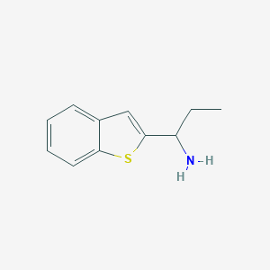 molecular formula C11H13NS B170496 1-(Benzo[b]thiophen-2-yl)propan-1-amine CAS No. 147724-77-4
