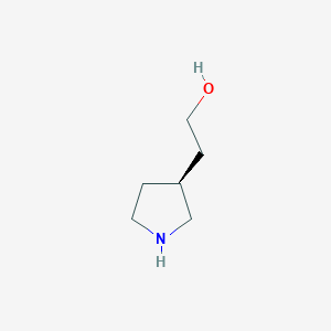 molecular formula C6H13NO B170498 (S)-2-(Pyrrolidin-3-yl)ethanol CAS No. 1315054-52-4