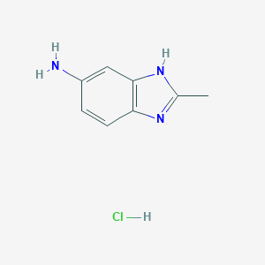 molecular formula C8H10ClN3 B170553 2-Methyl-1H-benzo[d]imidazol-5-amine hydrochloride CAS No. 1571-93-3