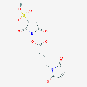 molecular formula C12H12N2O9S B170556 Mal-amino-sulfo CAS No. 158018-81-6