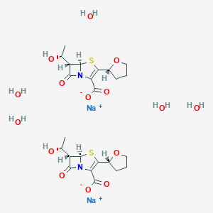 molecular formula C24H38N2Na2O15S2 B017056 Faropenem sodium hemipentahydrate CAS No. 158365-51-6