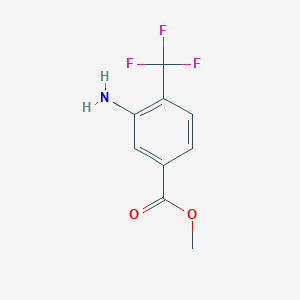 molecular formula C9H8F3NO2 B170562 Methyl 3-amino-4-(trifluoromethyl)benzoate CAS No. 126541-82-0