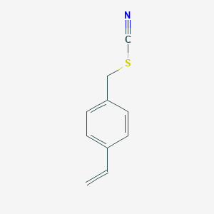 molecular formula C10H9NS B170591 (4-Ethenylphenyl)methyl thiocyanate CAS No. 148797-87-9