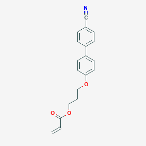 molecular formula C19H17NO3 B170597 4'-Cyano-4-[3-(acryloyloxy)propoxy]biphenyl CAS No. 104357-57-5