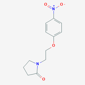 molecular formula C12H14N2O4 B170612 1-(2-(4-Nitrophenoxy)ethyl)pyrrolidin-2-one CAS No. 1245649-35-7