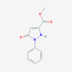 molecular formula C11H10N2O3 B170645 methyl 5-oxo-1-phenyl-2,5-dihydro-1H-pyrazole-3-carboxylate CAS No. 16135-26-5