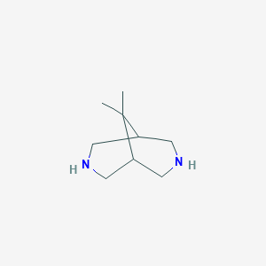 molecular formula C9H18N2 B170659 9,9-Dimethyl-3,7-diazabicyclo[3.3.1]nonane CAS No. 10564-26-8