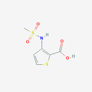 molecular formula C6H7NO4S2 B170708 3-Methanesulfonamidothiophene-2-carboxylic acid CAS No. 132864-57-4