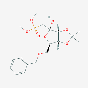 molecular formula C18H27O8P B170720 dimethyl ((3aR,4R,6R,6aR)-6-(benzyloxymethyl)-4-hydroxy-2,2-dimethyltetrahydrofuro[3,4-d][1,3]dioxol-4-yl)methylphosphonate CAS No. 117251-95-3