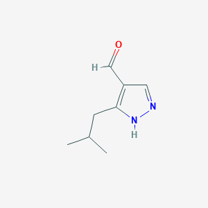 molecular formula C8H12N2O B170734 3-Isobutyl-1H-pyrazole-4-carbaldehyde CAS No. 199682-75-2