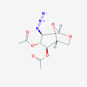 molecular formula C10H13N3O6 B170736 1,6-Anhydro-2-azido-2-deoxy-beta-D-glucopyranose-3,4-diacetate CAS No. 119005-80-0